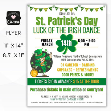 st patricks day dance flyer